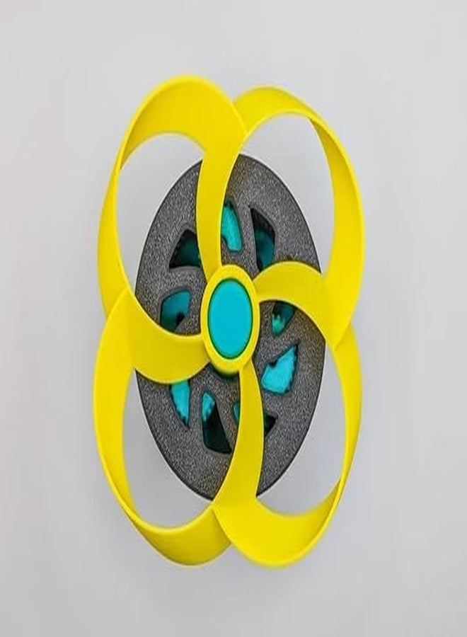 Beoals Flying Disc Toy, Yellow and Blue, Indoor Outdoor Play - Image 1